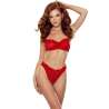 PASSION CATILLA SET TANGA TOP ROJO L XL