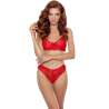 PASSION DENELIA SET TANGA TOP ROJO S M