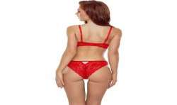 PASSION DENELIA SET TANGA TOP ROJO S M