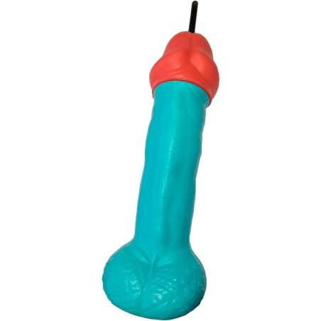 DIABLO PICANTE VASO PENE PLaSTICO AZUL