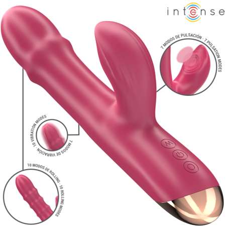 INTENSE CHLOE VIBRADOR MULTIFUNCIaN 3 EN 1 ROJO