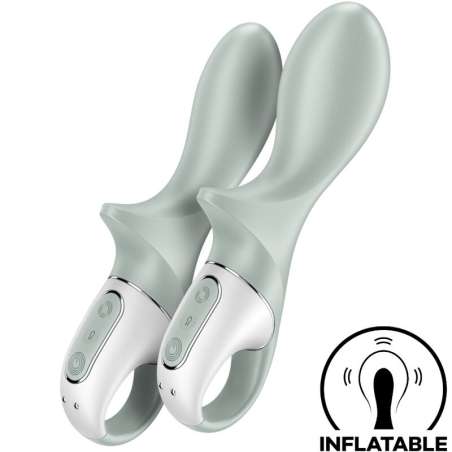 SATISFYER AIR PUMP BOOTY 3 VIBRADOR ANAL INFLABLE VERDE GRIS