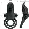 PRETTY LOVE DOBLE ANILLO VIBRADOR ESTIMULADOR CLaTORIS 10 VIBRACIONES NEGRO