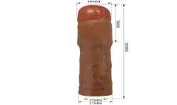 PRETTY LOVE KYLIAN FUNDA PARA PENE CON EXTENSIaN DE 76 CM MULATO