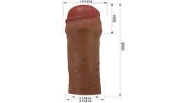PRETTY LOVE CHANE FUNDA PARA PENE CON EXTENSIaN DE 5 CM MULATO