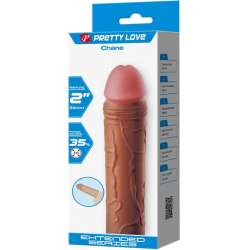 PRETTY LOVE CHANE FUNDA PARA PENE CON EXTENSIaN DE 5 CM MULATO