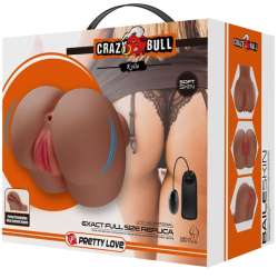 CRAZY BULL KYLIE TRASERO VIBRADOR CON VAGINA Y ANO REALaSTICO NATURAL CONTROL REMOTO