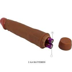 BAILE DWARF VIBRADOR REALaSTICO 21 CM MULATO