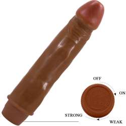 BAILE DWARF VIBRADOR REALaSTICO 21 CM MULATO