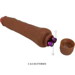 BAILE DRYAD VIBRADOR REALaSTICO 25 CM MULATO