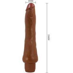 BAILE DRYAD VIBRADOR REALaSTICO 25 CM MULATO