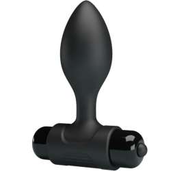PRETTY LOVE VIBRA BUTT PLUG ANAL 10 VIBRACIONES NEGRO