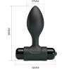 PRETTY LOVE VIBRA BUTT PLUG ANAL 10 VIBRACIONES NEGRO