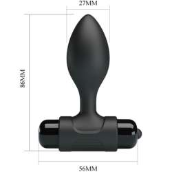 PRETTY LOVE VIBRA BUTT PLUG ANAL 10 VIBRACIONES NEGRO