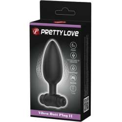 PRETTY LOVE VIBRA BUTT PLUG 2 PLUG ANAL 10 VIBRACIONES NEGRO
