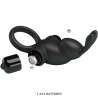PRETTY LOVE ANILLO VIBRADOR ESTIMULADOR RABBIT CLaTORIS 10 VIBRACIONES NEGRO