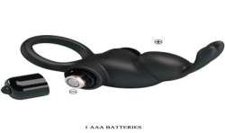 PRETTY LOVE ANILLO VIBRADOR ESTIMULADOR RABBIT CLaTORIS 10 VIBRACIONES NEGRO