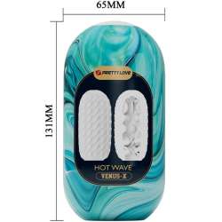 PRETTY LOVE HOT WAVE MASTURBADOR MASCULINO SILICONA BLANCO