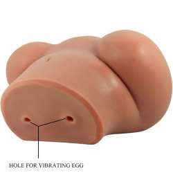 CRAZY BULL LUNA TRASERO VIBRADOR CON VAGINA Y ANO REALaSTICO NATURAL CONTROL REMOTO