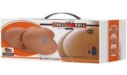 CRAZY BULL LUNA TRASERO VIBRADOR CON VAGINA Y ANO REALaSTICO NATURAL CONTROL REMOTO