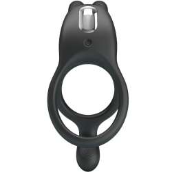 PRETTY LOVE SETH DOBLE ANILLO VIBRADOR RABBIT 7 VIBRACIONES NEGRO