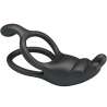 PRETTY LOVE SETH DOBLE ANILLO VIBRADOR RABBIT 7 VIBRACIONES NEGRO