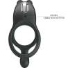 PRETTY LOVE SETH DOBLE ANILLO VIBRADOR RABBIT 7 VIBRACIONES NEGRO