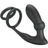 PRETTY LOVE EMONI ANILLO PENE PLUG ANAL 12 VIBRACIONES NEGRO
