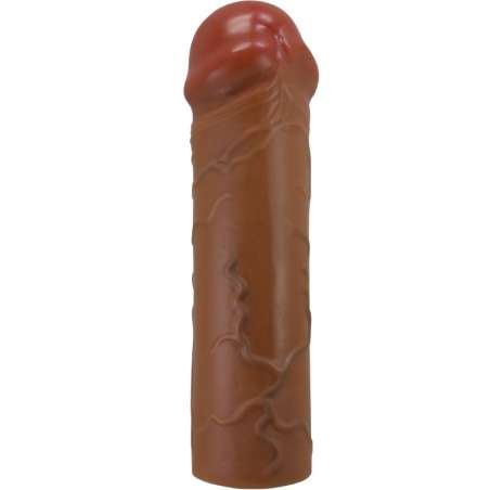 PRETTY LOVE NILE FUNDA PARA PENE CON EXTENSIaN DE 25 CM MULATO