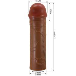 PRETTY LOVE NILE FUNDA PARA PENE CON EXTENSIaN DE 25 CM MULATO