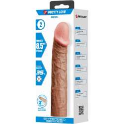 PRETTY LOVE DEREK FUNDA PENE CON EXTENSIaN DE 76 CM MULATO