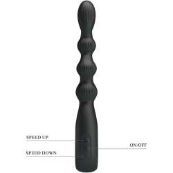 PRETTY LOVE FEDERER VIBRADOR ANAL 12 VIBRACIONES NEGRO