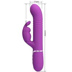 PRETTY LOVE COALE VIBRADOR RABBIT MULTIFUNCIaN 4 EN 1 MORADO