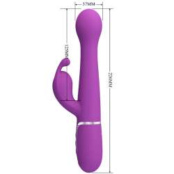PRETTY LOVE DEJON VIBRADOR RABBIT MULTIFUNCIaN 3 EN 1 MORADO