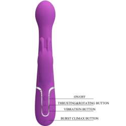 PRETTY LOVE DEJON VIBRADOR RABBIT MULTIFUNCIaN 3 EN 1 MORADO