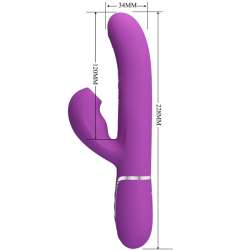 PRETTY LOVE PERLITA VIBRADOR RABBIT MULTIFUNCIaN 3 EN 1 MORADO