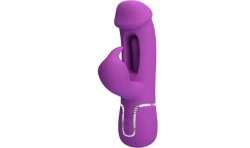 PRETTY LOVE KAMPAS VIBRADOR RABBIT MULTIFUNCIaN 3 EN 1 MORADO