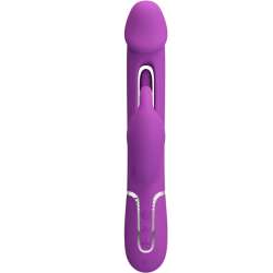 PRETTY LOVE KAMPAS VIBRADOR RABBIT MULTIFUNCIaN 3 EN 1 MORADO