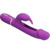 PRETTY LOVE KAMPAS VIBRADOR RABBIT MULTIFUNCIaN 3 EN 1 MORADO