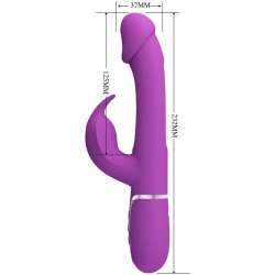 PRETTY LOVE KAMPAS VIBRADOR RABBIT MULTIFUNCIaN 3 EN 1 MORADO