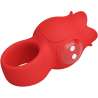 PRETTY LOVE JAE VIBRADOR DE DEDO FORMA DE ROSA 10 VIBRACIONES ROJO
