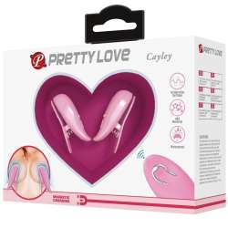 PRETTY LOVE CAILEY PINZAS PARA PEZONES 10 VIBRACIONES CONTROL REMOTO ROSA