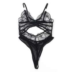 SUBBLIME 955212 BODY TRANSPARENTE CON ENCAJE HUECO NEGRO S M