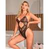 SUBBLIME 955212 BODY TRANSPARENTE CON ENCAJE HUECO NEGRO S M
