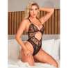 SUBBLIME 955229 BODY TRANSPARENTE CON ENCAJE HUECO NEGRO L XL