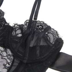 SUBBLIME 955496 BODY DE ENCAJE CON LAZOS Y LIGAS NEGRO S M