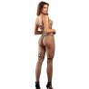 SUBBLIME 952112 BODYSTOCKING DE REJILLA CON DETALLE EN PECHO Y VIENTRE NEGRO TALLA aNICA
