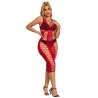 SUBBLIME 952327 VESTIDO DE REJILLA LARGO ROJO TALLA aNICA