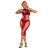 SUBBLIME 952327 VESTIDO DE REJILLA LARGO ROJO TALLA aNICA