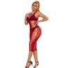 SUBBLIME 952327 VESTIDO DE REJILLA LARGO ROJO TALLA aNICA